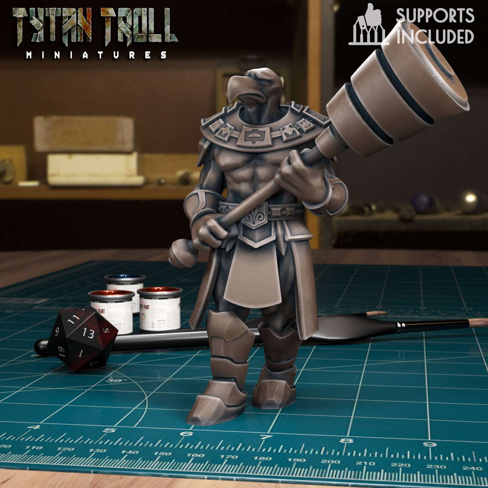 Amber Golem 02 [Pre-Supported]